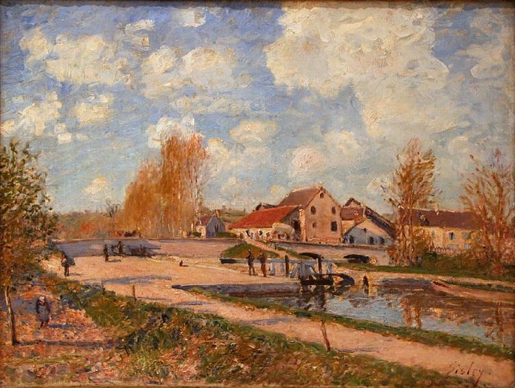 Alfred Sisley The Bourgogne Lock at Moret Spring china oil painting image